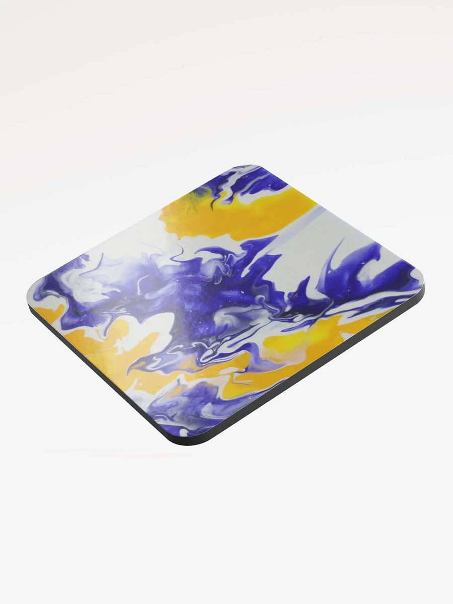 Acrylic Pour Printed Glossed Cork Coaster - #20BY Design product image (3)