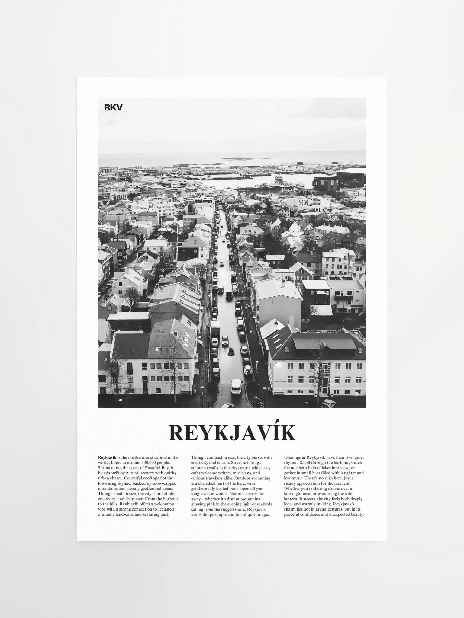 Reykjavik 02 Newspaper Poster product image (5)