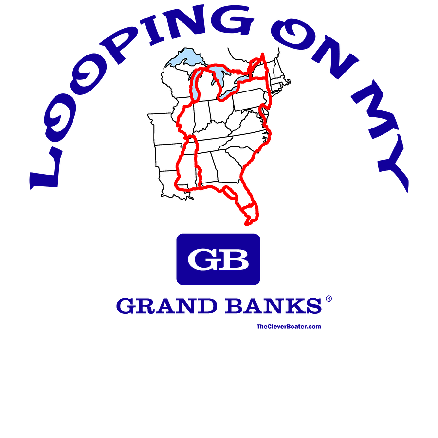 Looping On My Grand Banks - T-Shirt - Light Shirt w/Blue Logo product image (5)
