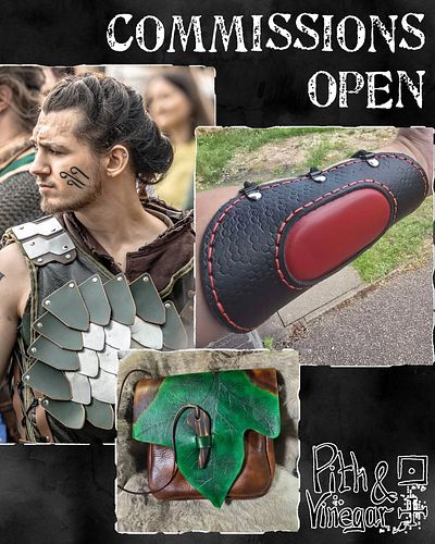 Commissions are open!

Whether you’re after custom bracers, bespoke bags, or something wild and one-of-a-kind, I’ve got the t...