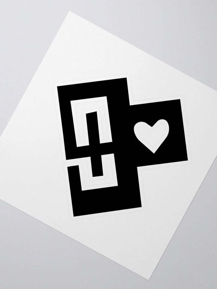 OptimusProcrastinus HeartChip Sticker (Black on White) product image (2)