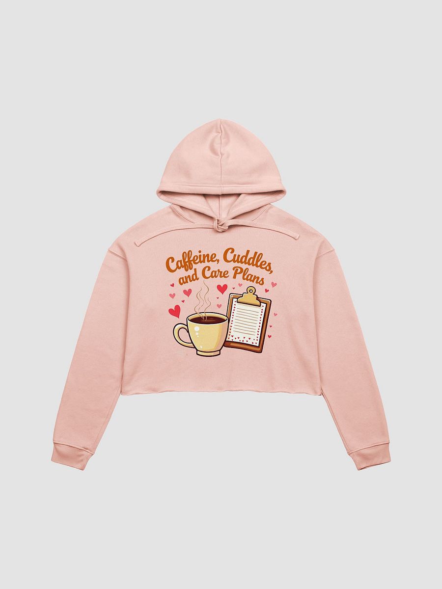 Caffeine & Care Plans Crop Hoodie product image (2)