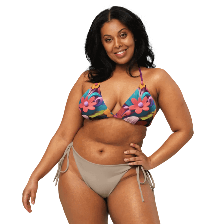 Whimsical Flora Recycled Bikini Top product image (7)