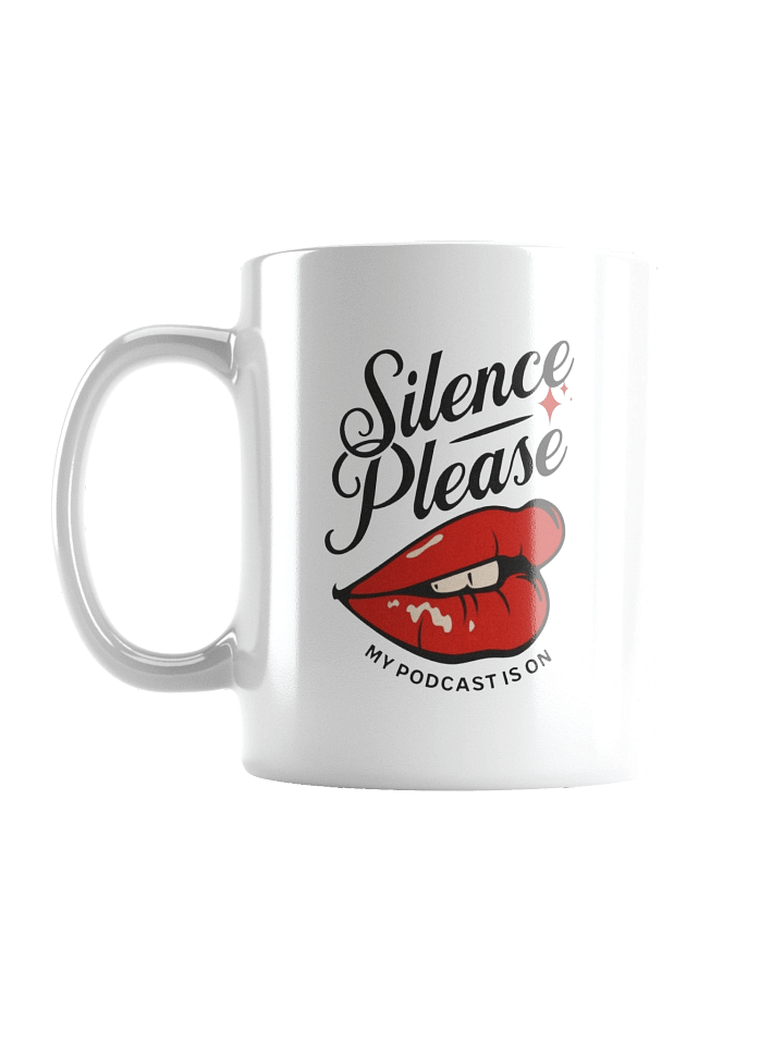 Silence Please Red Lips Mug product image (1)