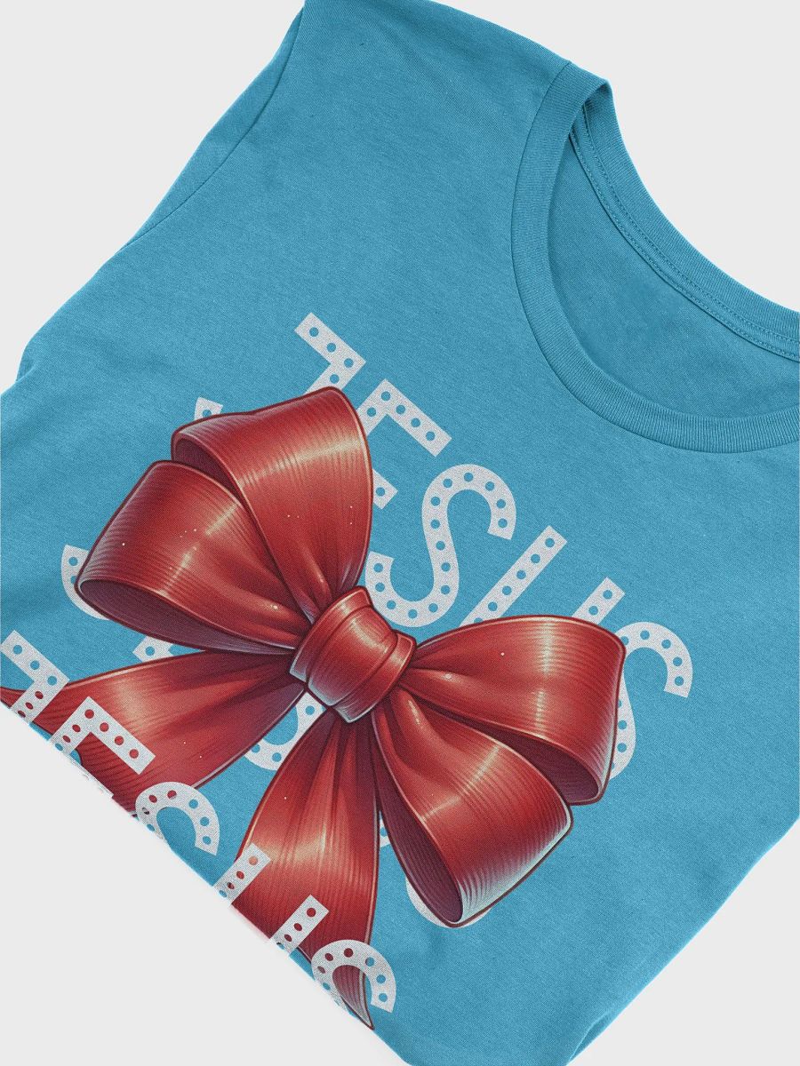 JESUS Bow Charm Bella Canvas Supersoft Tee product image (2)