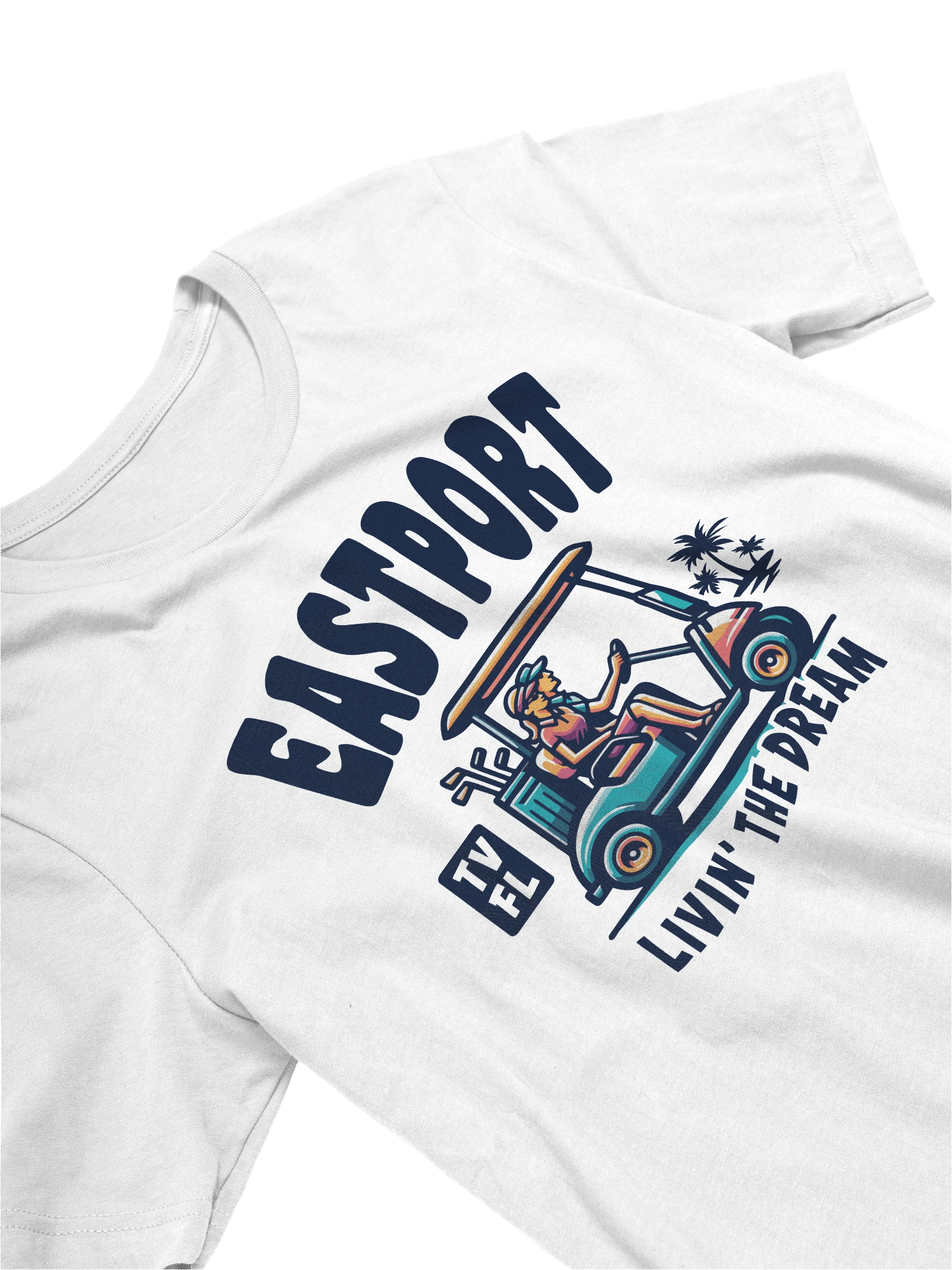 Eastport TV Florida USA Fun Golf Cart Design T-shirt product image (14)