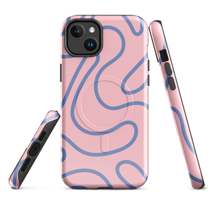 Flowing Blue Abstract - MagSafe Tough Case for iPhone® product image (2)