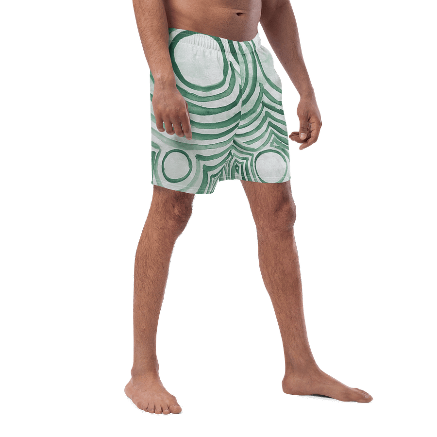 "Green Swirl" Swim Trunks product image (3)