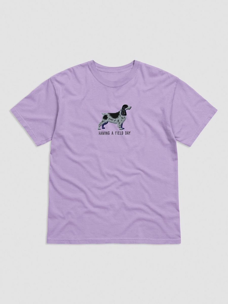 Copy of Having a Field Day T-Shirt(Embroidered) of a Field Spaniel(Blue Roan 2) product image (1)