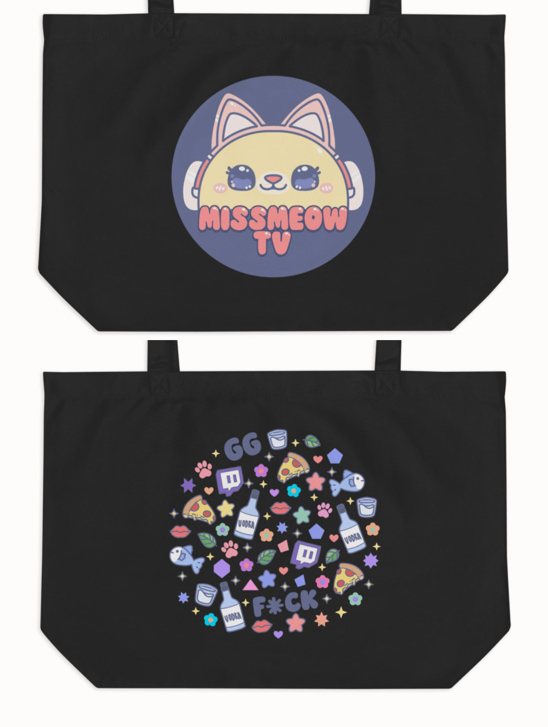 MissMeowTV Logo + Art Tote product image (1)