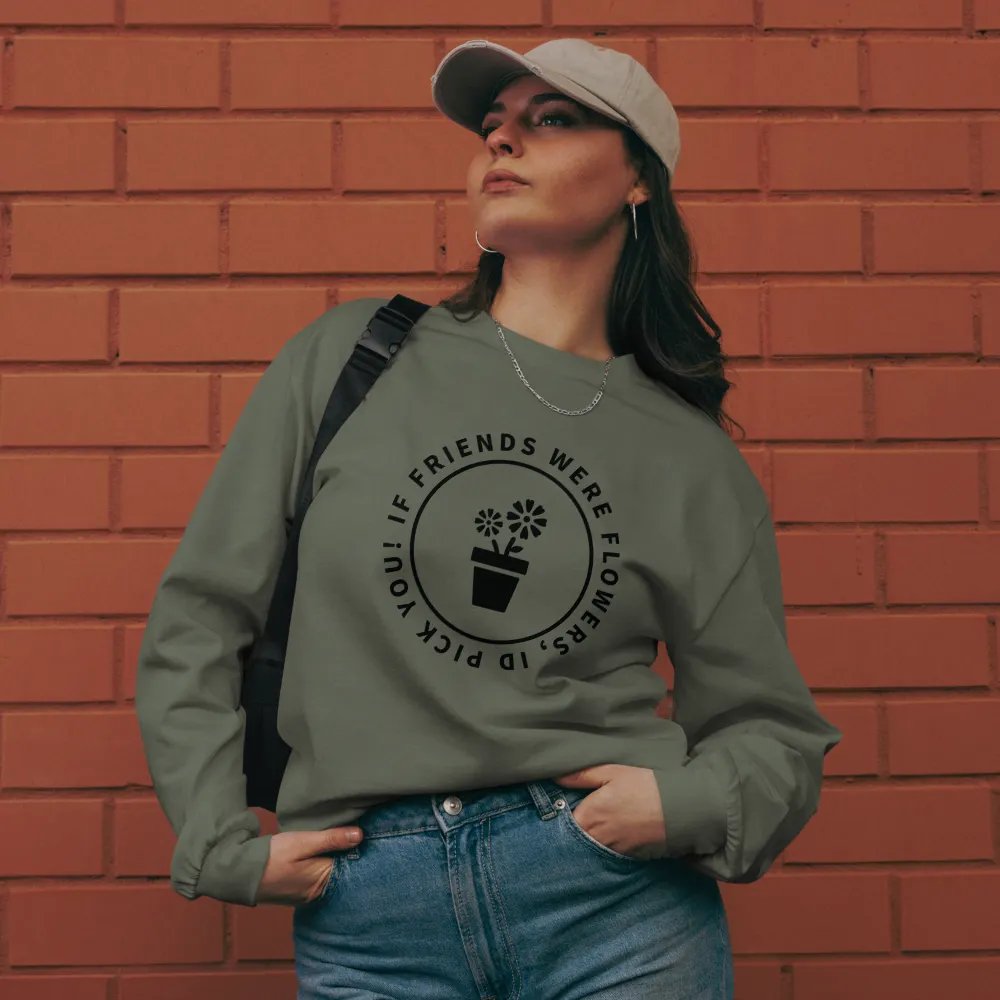 Unisex Premium Heavyweight Long Sleeve If Friends Were Flowers product image (8)