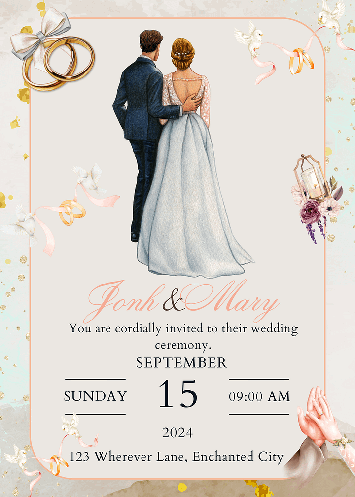 Elegant Floral Wedding Invitation product image (1)