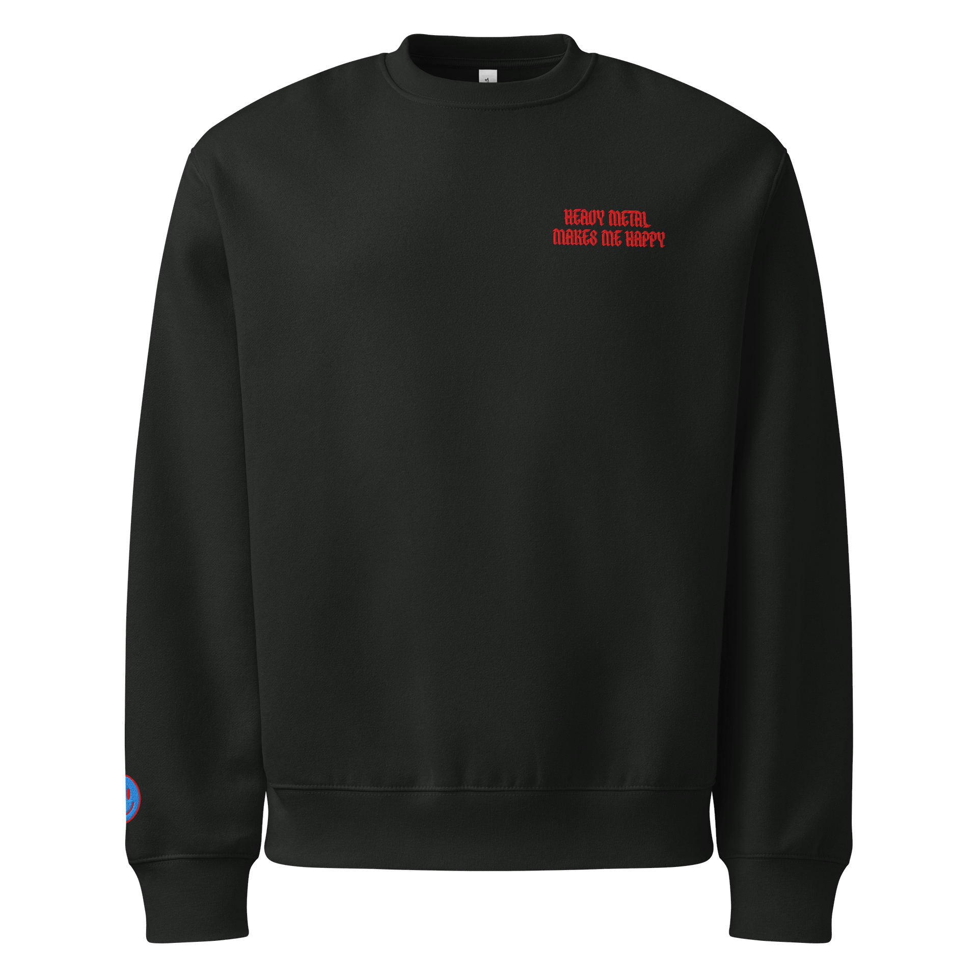 Heavy Metal Makes Me Happy Embroidered Sweatshirt product image (1)