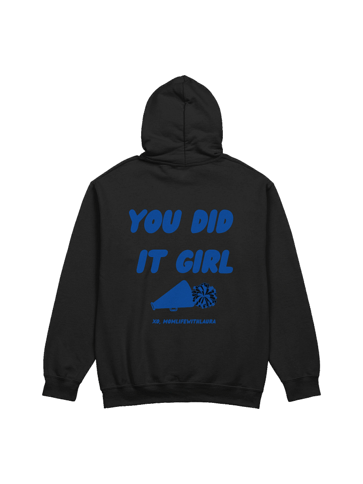 You Did it Girl Cheer Hoodie - Black/Royal Blue product image (2)