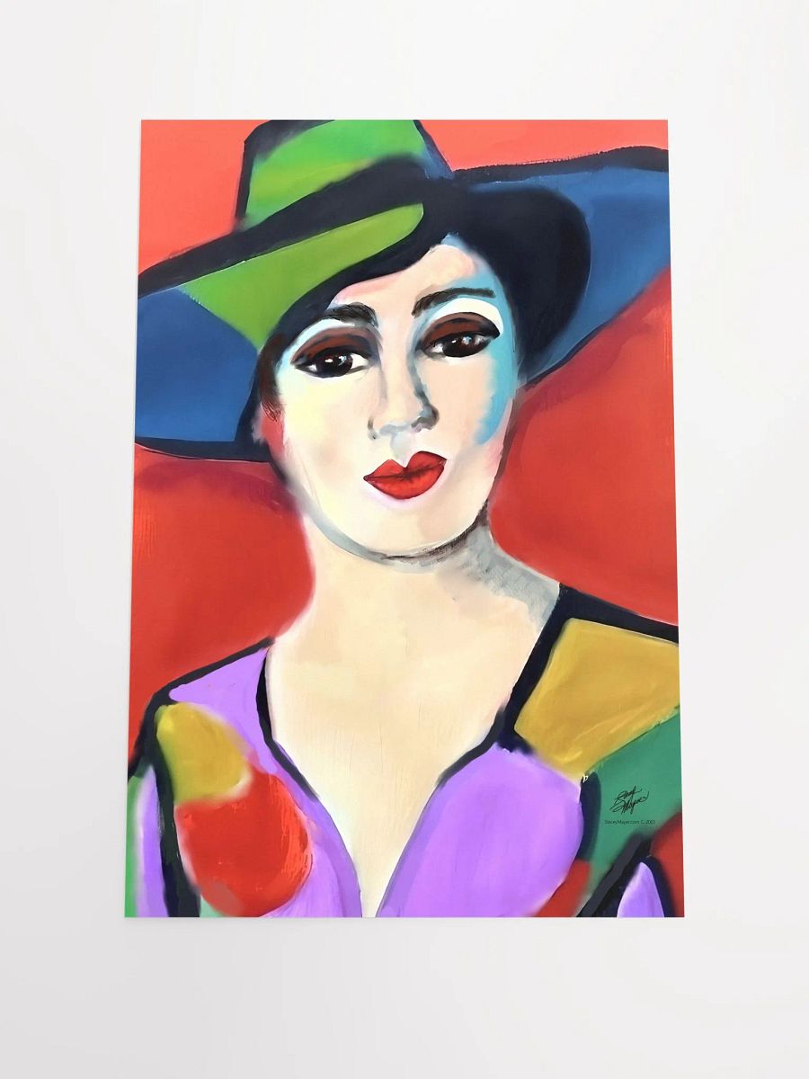 Donna with Hat Matt Paper Poster product image (1)