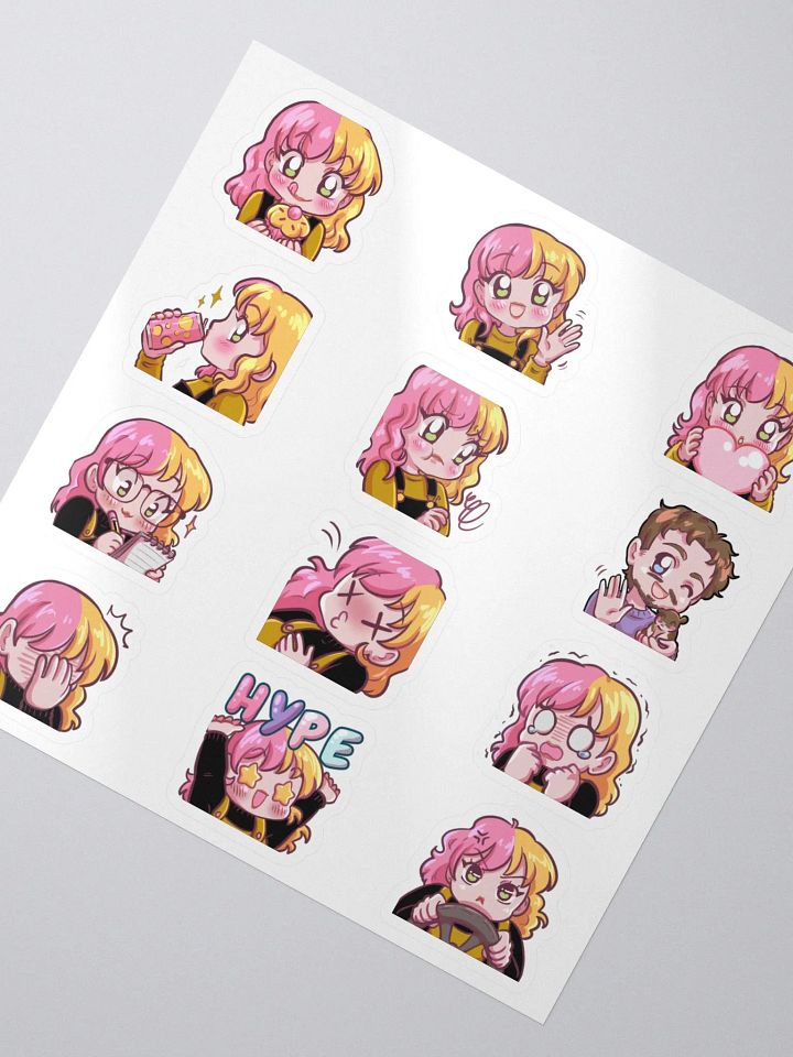 Emote Sticker Sheet - Option 1 (All emotes) product image (1)