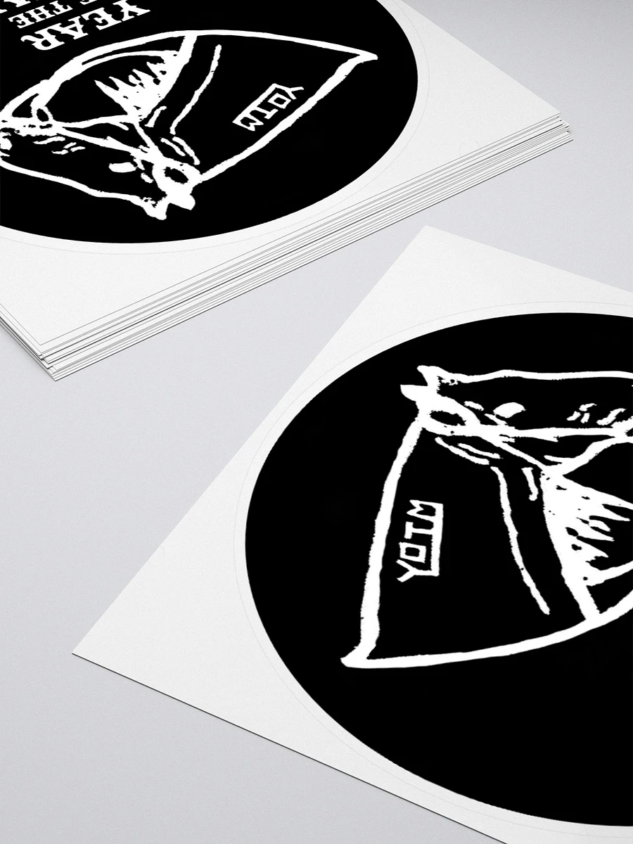 Year of the Mustang Logo Sticker (White on Black) product image (4)