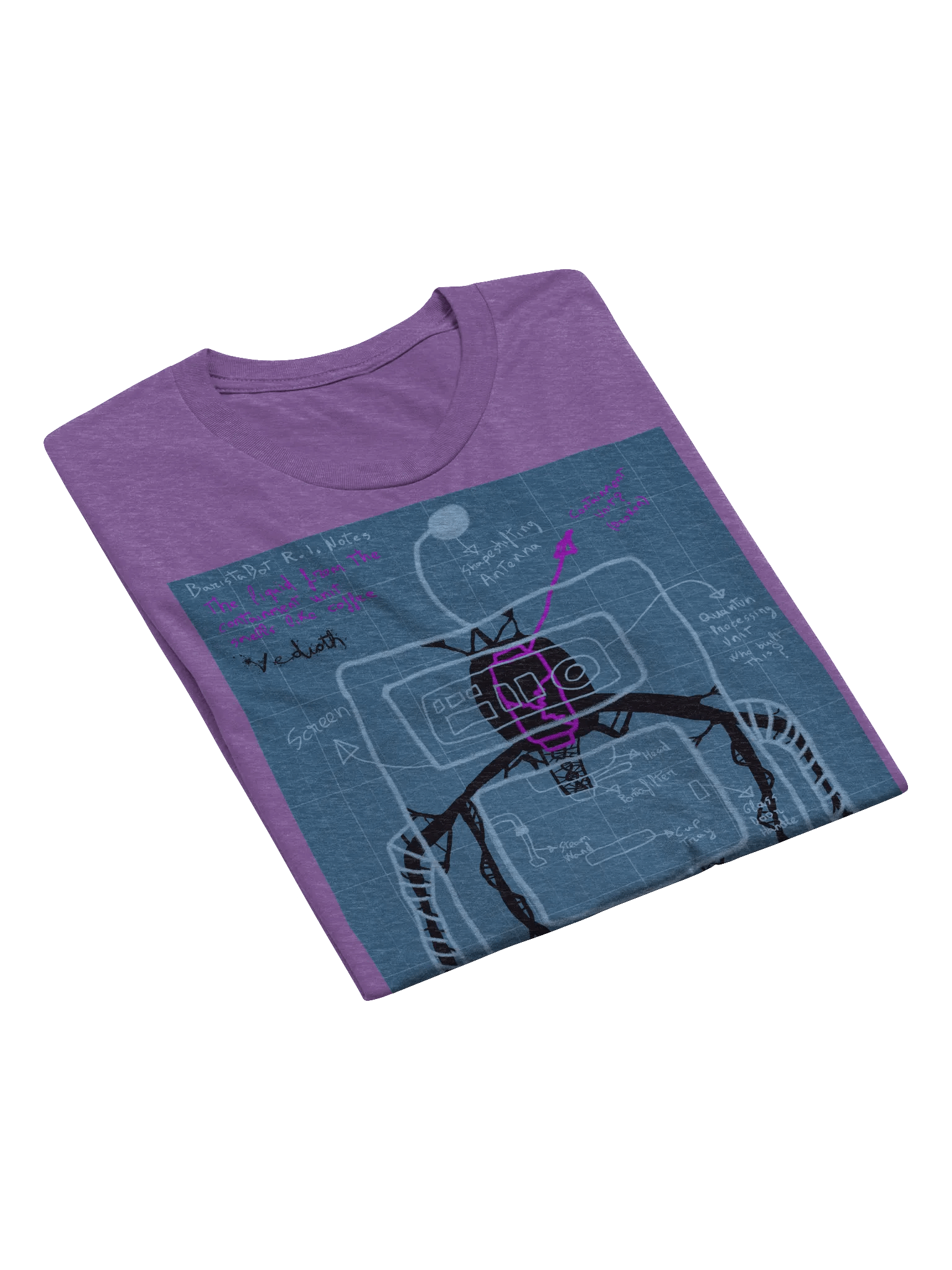 Barista Bot Blueprint Shirt - HallowBean 2024 product image (14)