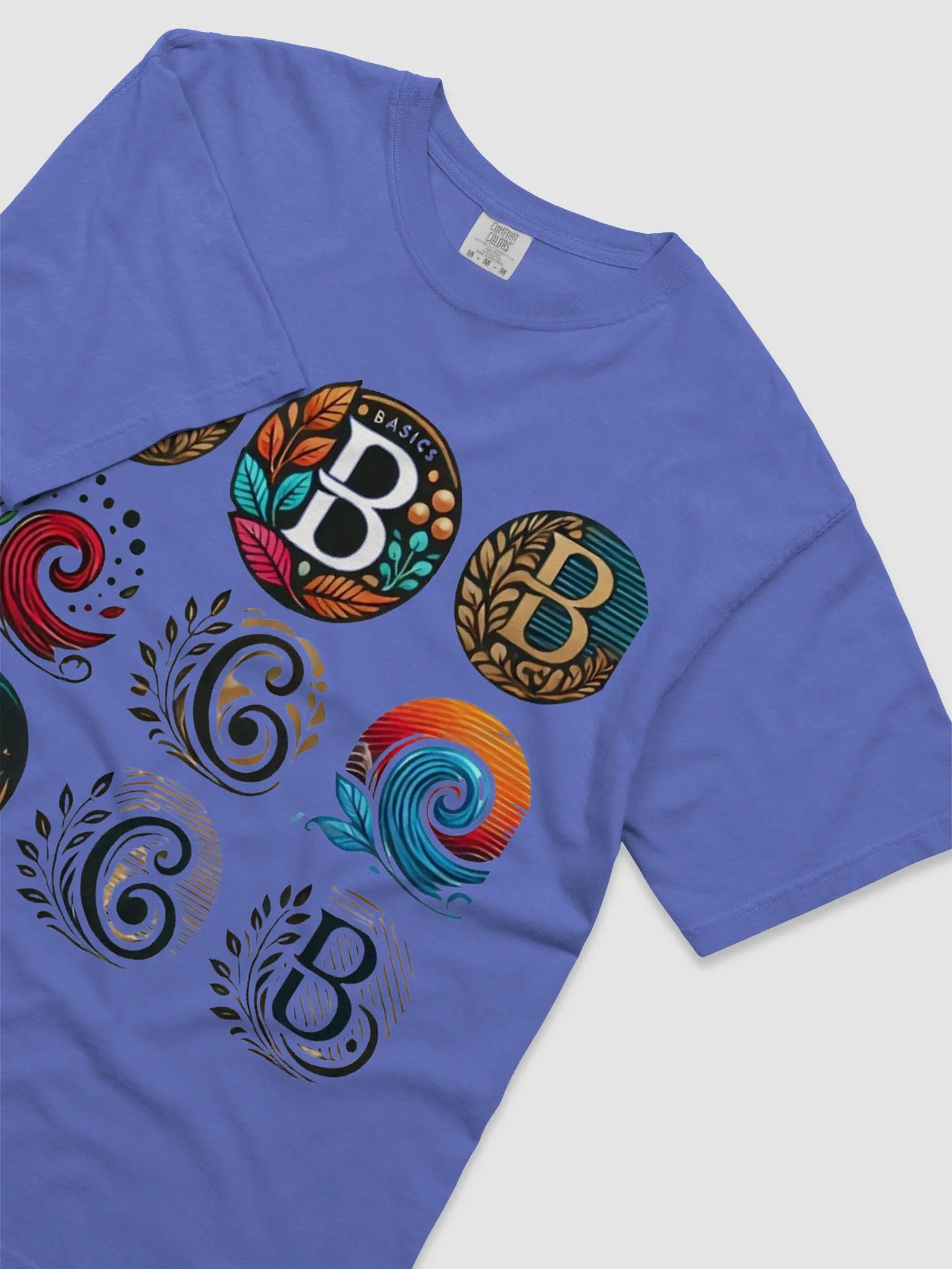 Floral B & C Circle Design T-Shirt product image (29)