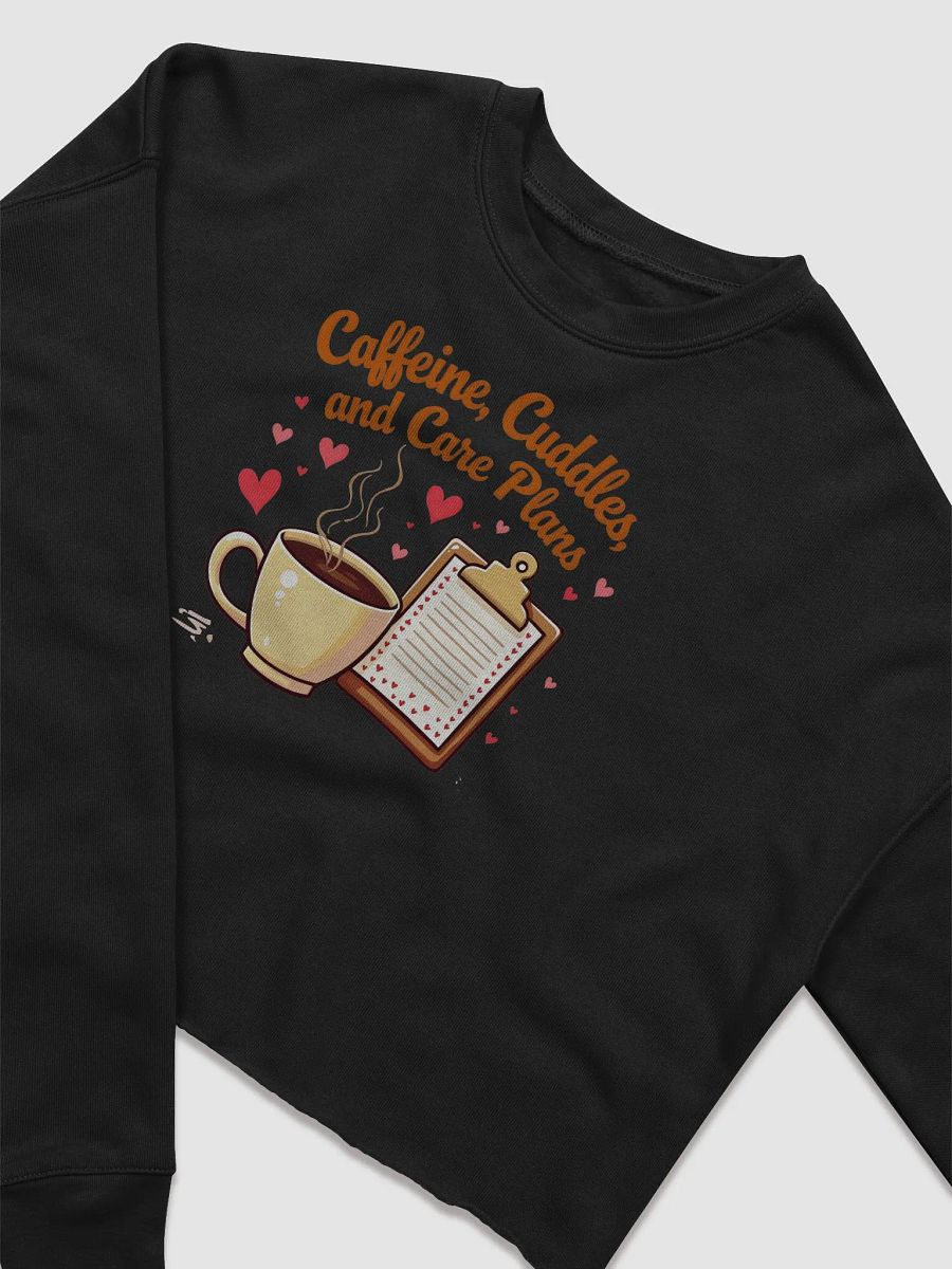 Caffeine & Care Plans Crop Sweatshirt product image (12)