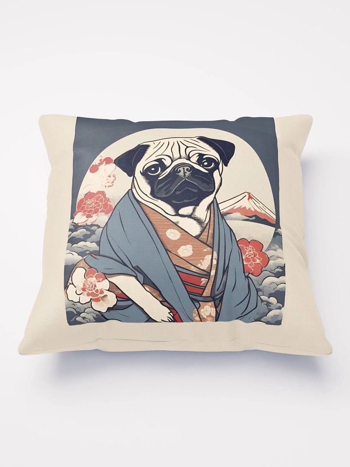 Pug Ukiyo-e style Pillow product image (2)