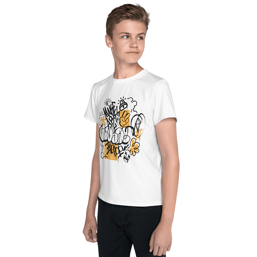 Kids Youth Crew Neck T-Shirt Street Abstract Scribbles product image (3)