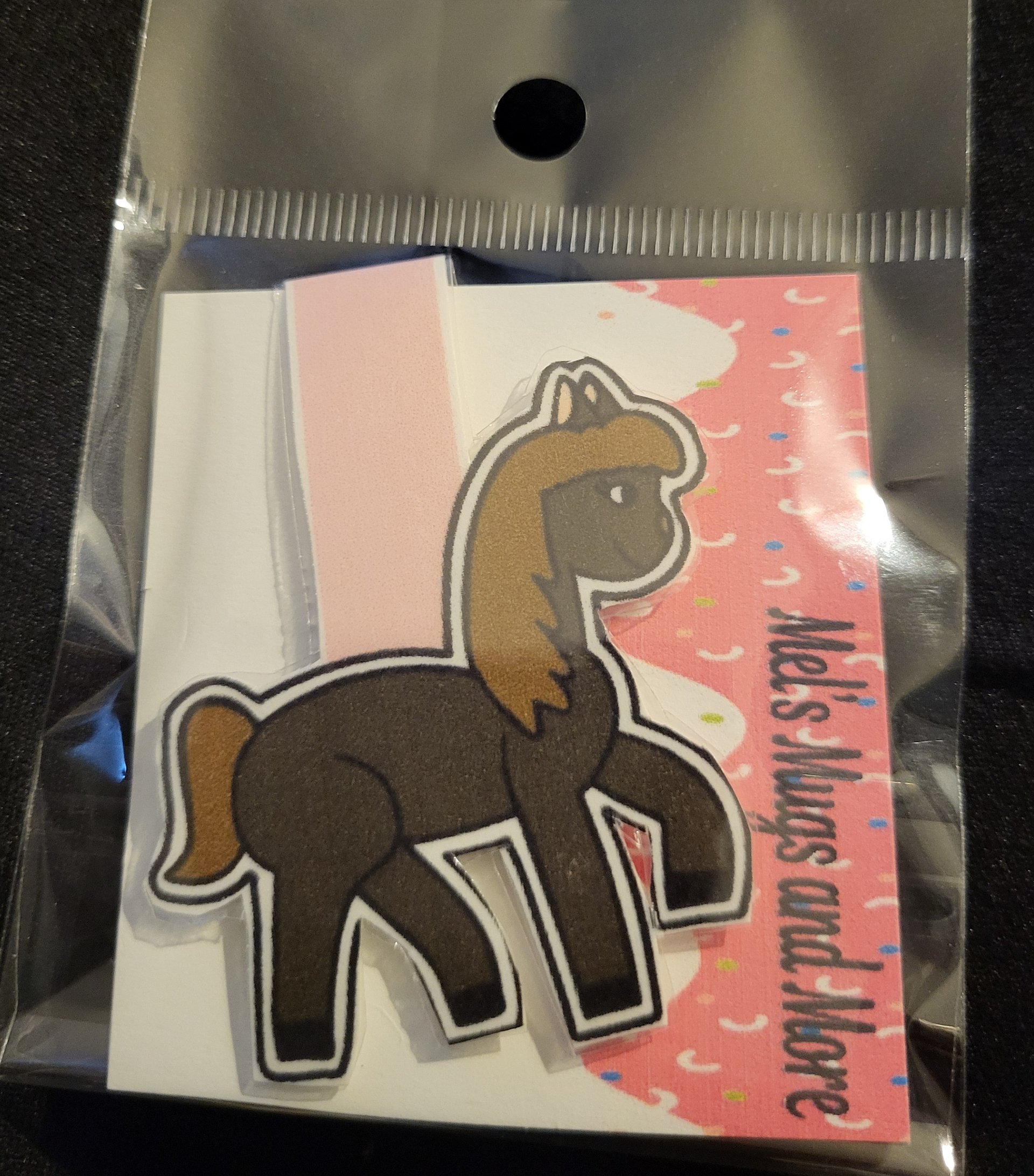 Cute Cartoon Horse Girl Cut Out Magnetic Laminated Bookmark for Farm Animal Lovers product image (1)