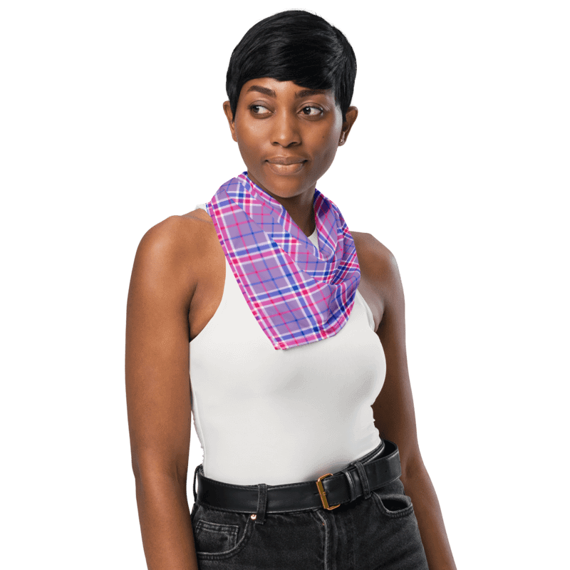 Lavender Plaid Bandana product image (3)