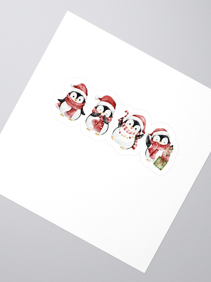 Festive Penguin Kiss Cut Stickers product image (2)