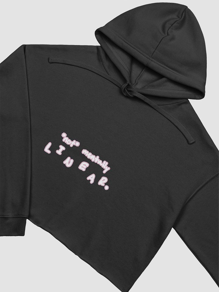 *not* mentally linear (lined design, #E1B9CE) fleece cropped hoodie product image (1)