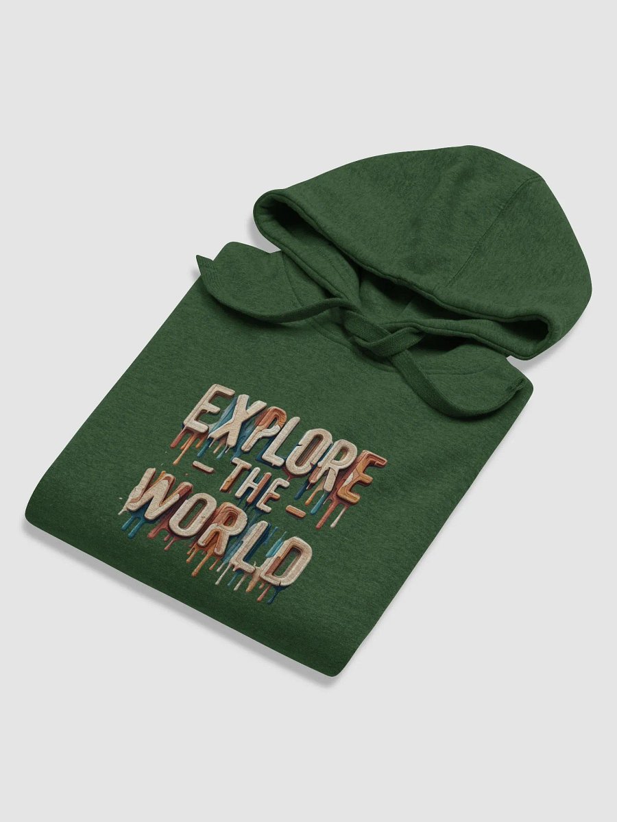 Unisex Army Green Hoodie with 'Explore The World' Design – Cool, Comfortable, and Adventure-Ready! product image (6)
