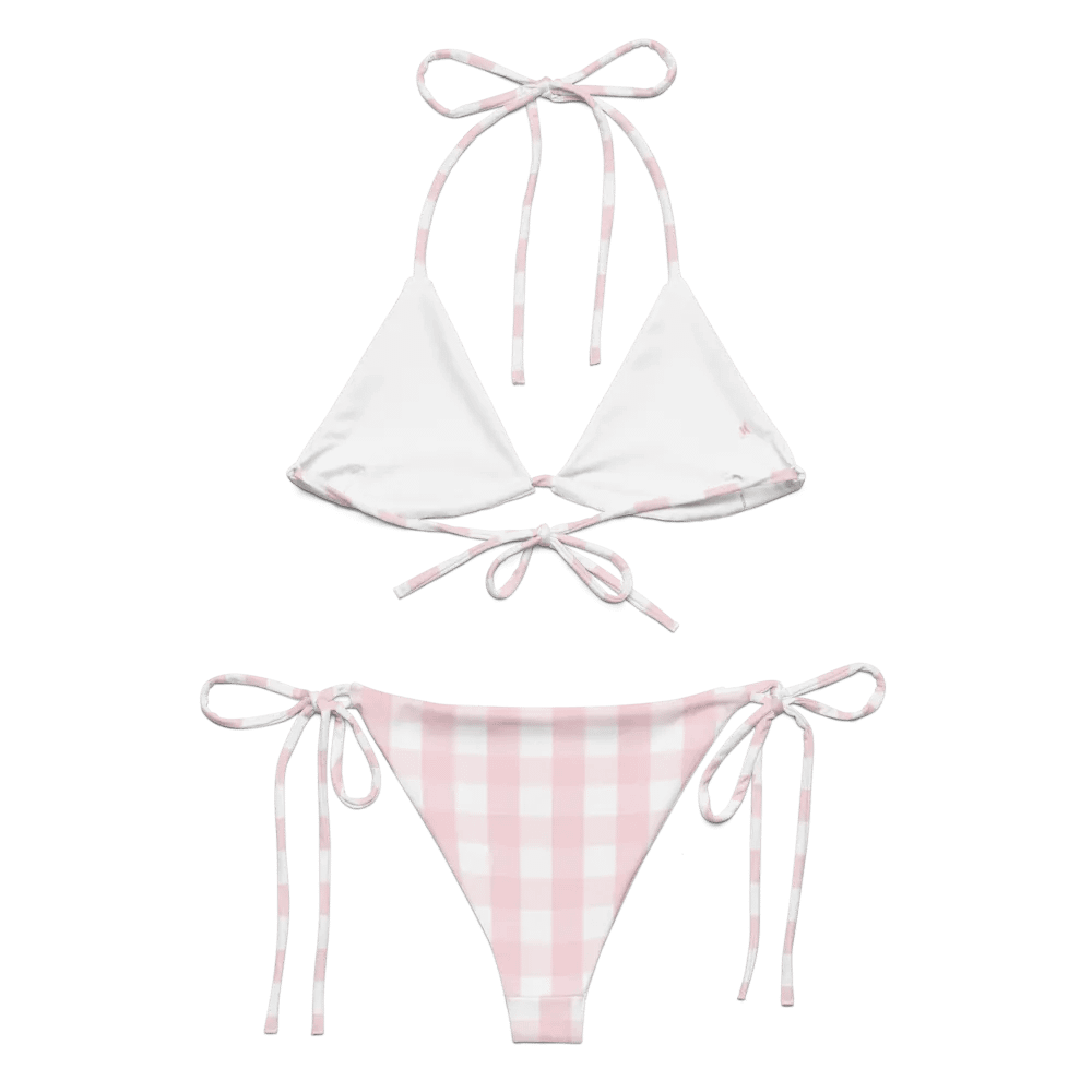 Dreamy Pink Gingham Bikini Set product image (12)