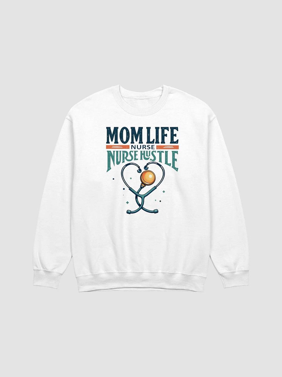 MOM LIFE, Nurse Hustle Heartbeat Crewneck Sweatshirt product image (3)