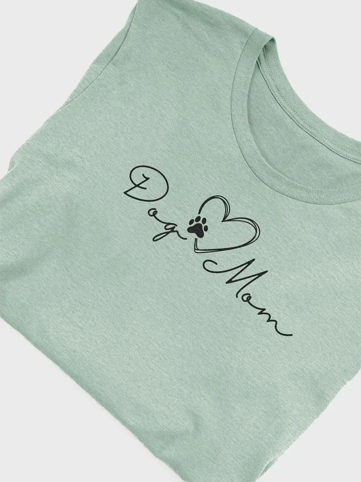 Dog Mom Simple Cursive Script Design Heart and Paw T-Shirt product image (12)