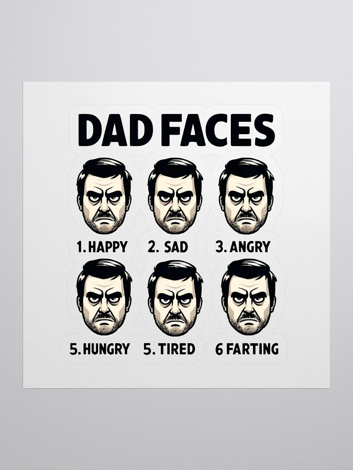 DAD FACES Kiss Cut Stickers Set product image (1)