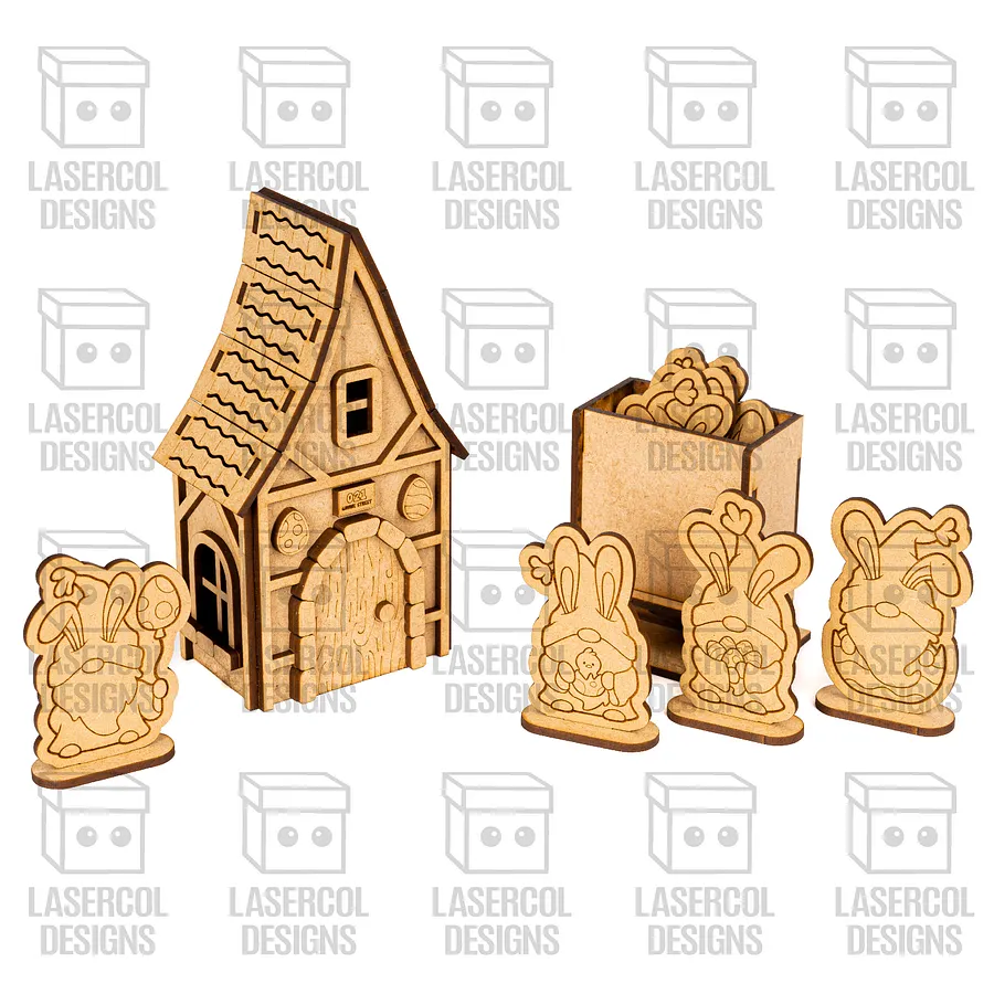 Easter Gnomes House Set 2 - Laser Cut Files product image (8)