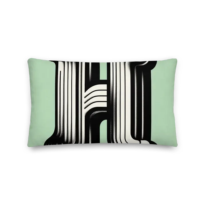 Dimensional H All-Over Print Pillow | AI Design initial H product image (2)