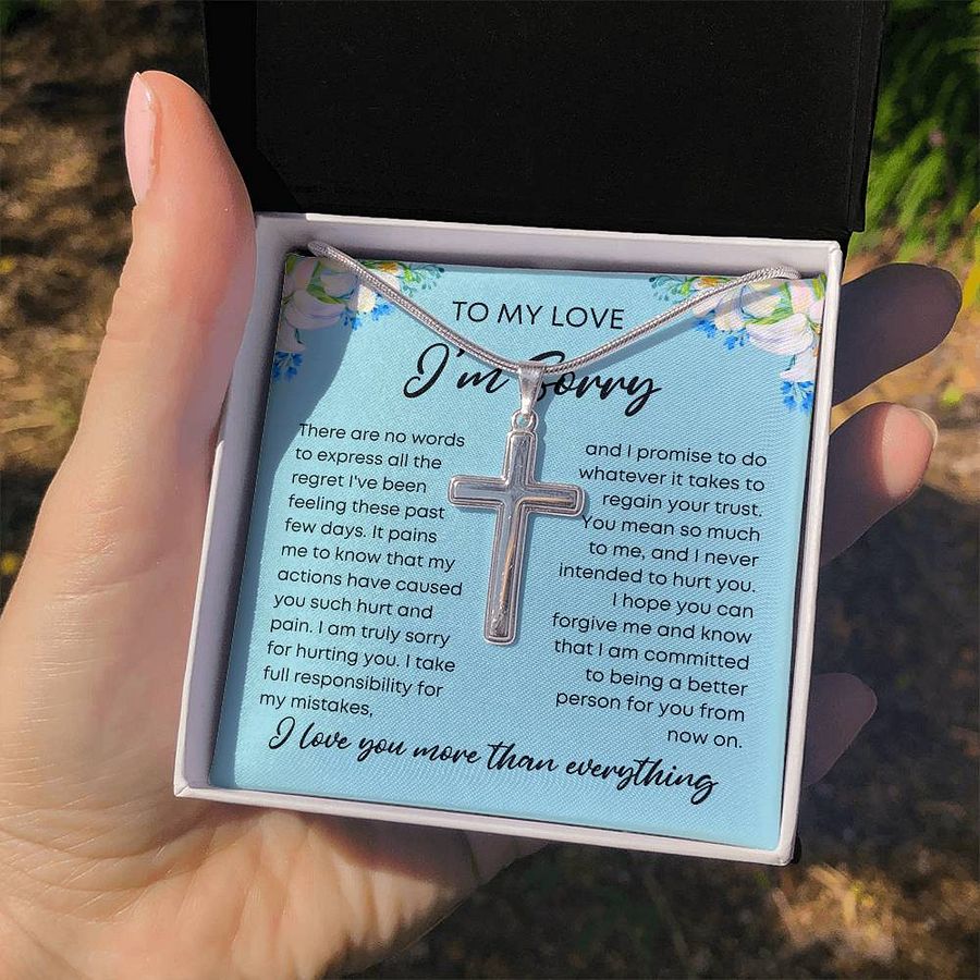 To My Love I'm Sorry Cross Necklace - You Mean So Much To Me product image (2)