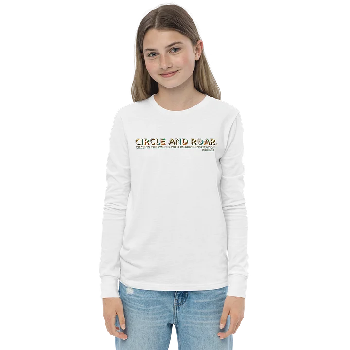 "Circle and Roar" Joshua 1:9 Gradient Text Long-Sleeve T-Shirt product image (1)