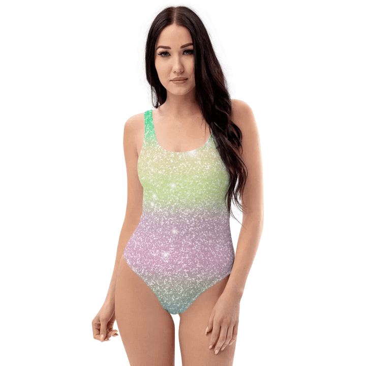 Glitter Unicorn Texture Design One Piece Swimsuit (12) product image (1)