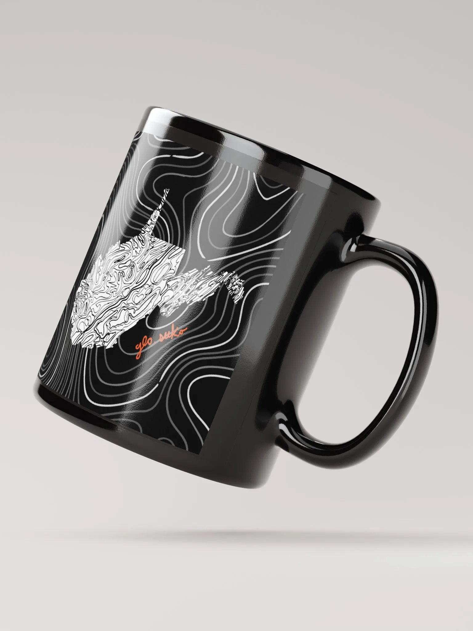 WV Topographical Black Mug product image (2)