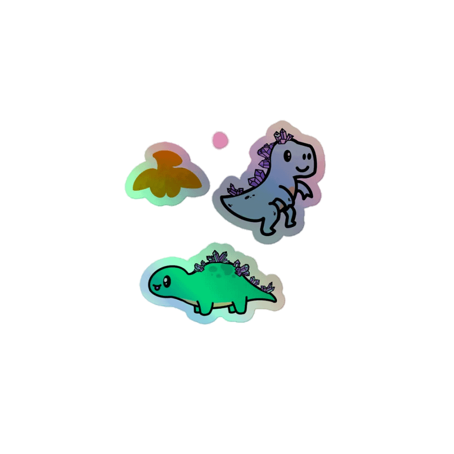 ItsMeHarp Dino holographic Stickers product image (1)