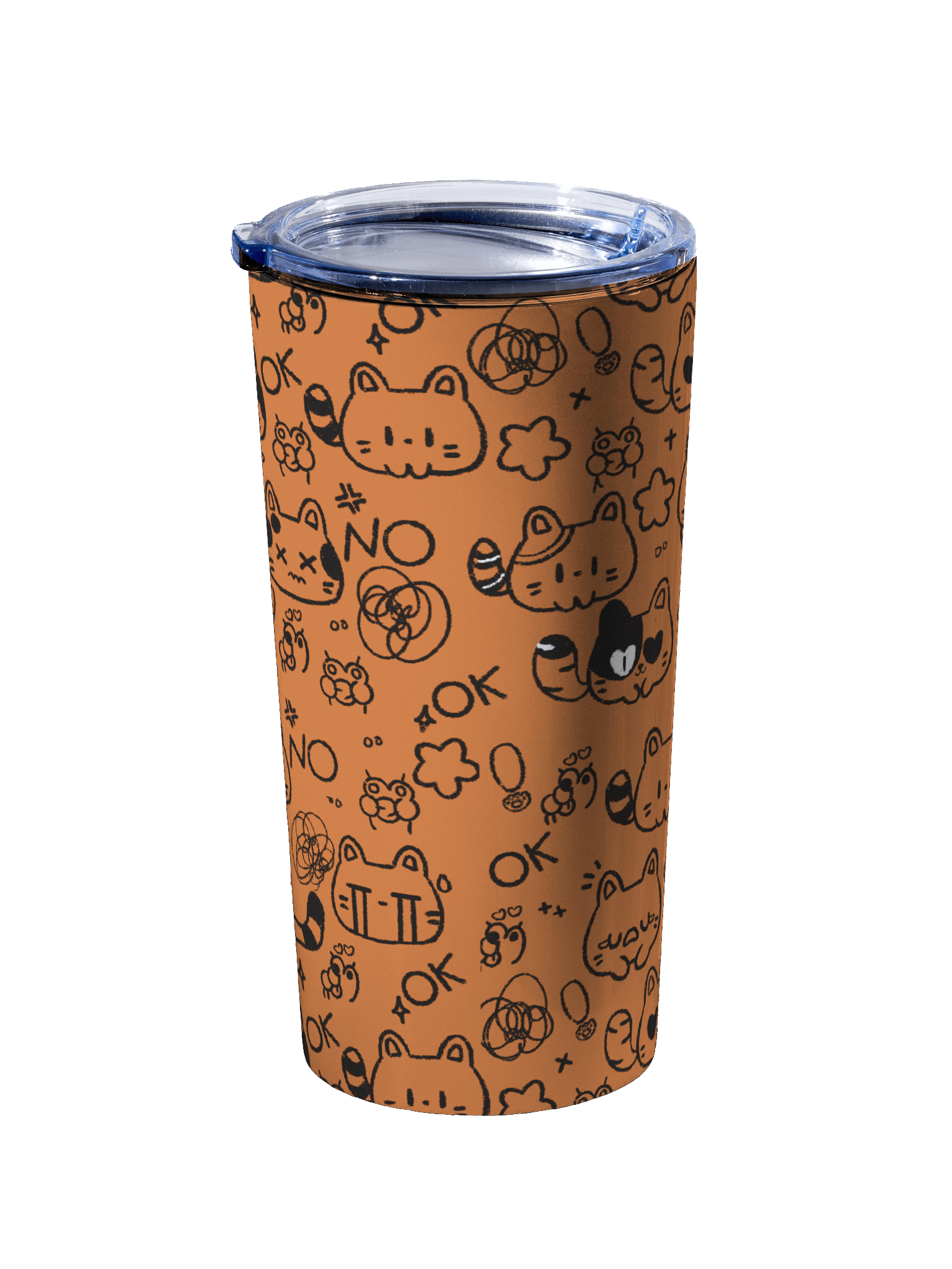 Cute Cat Doodle - Stainless Steel Tumbler product image (2)