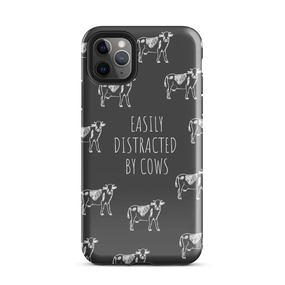 "Easily distracted by cows" black case for iPhone® product image (51)
