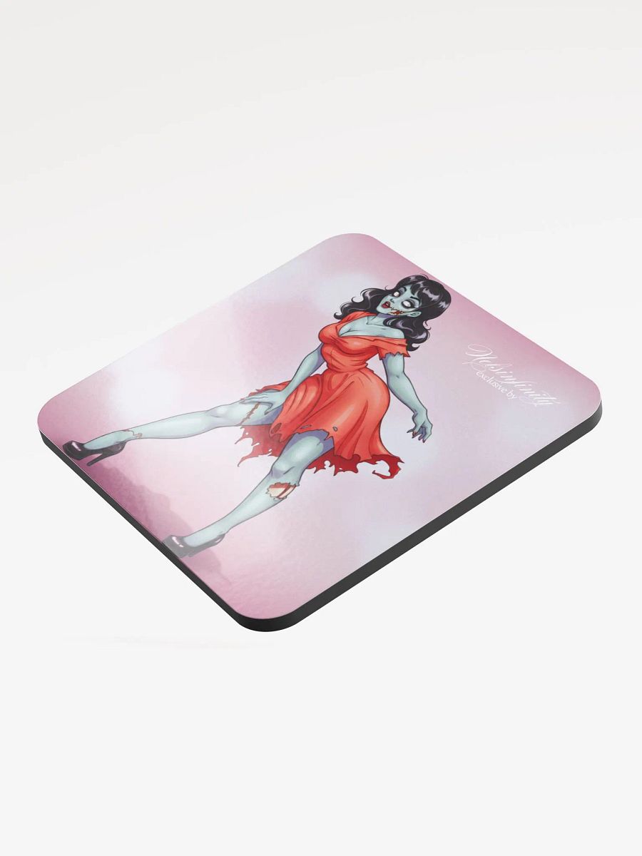 V1 Zombie Pinup Glossed Cork Coaster product image (3)