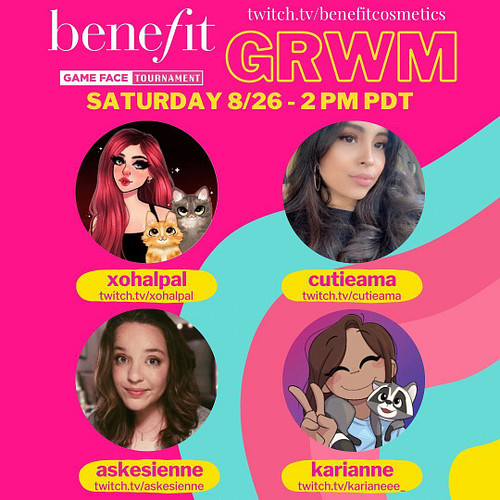 Join me (and three other outstanding creators!) on the @benefitcosmetics channel this afternoon! 2pm Pacific / 5pm Eastern, w...