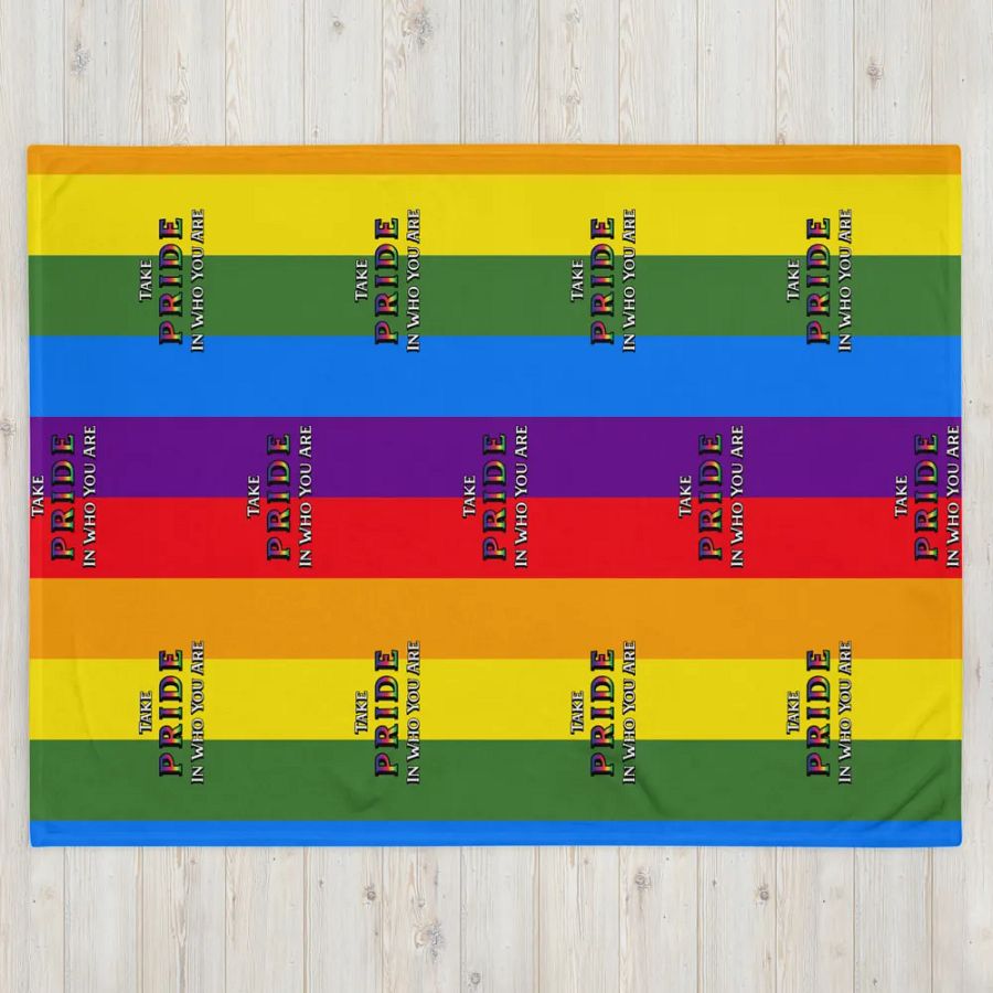Pride Rainbow Throw Blanket product image (4)