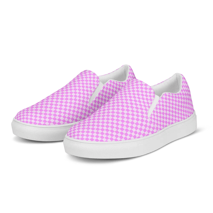 Pink Checkered Mens Slip Ons n. 29 product image (2)