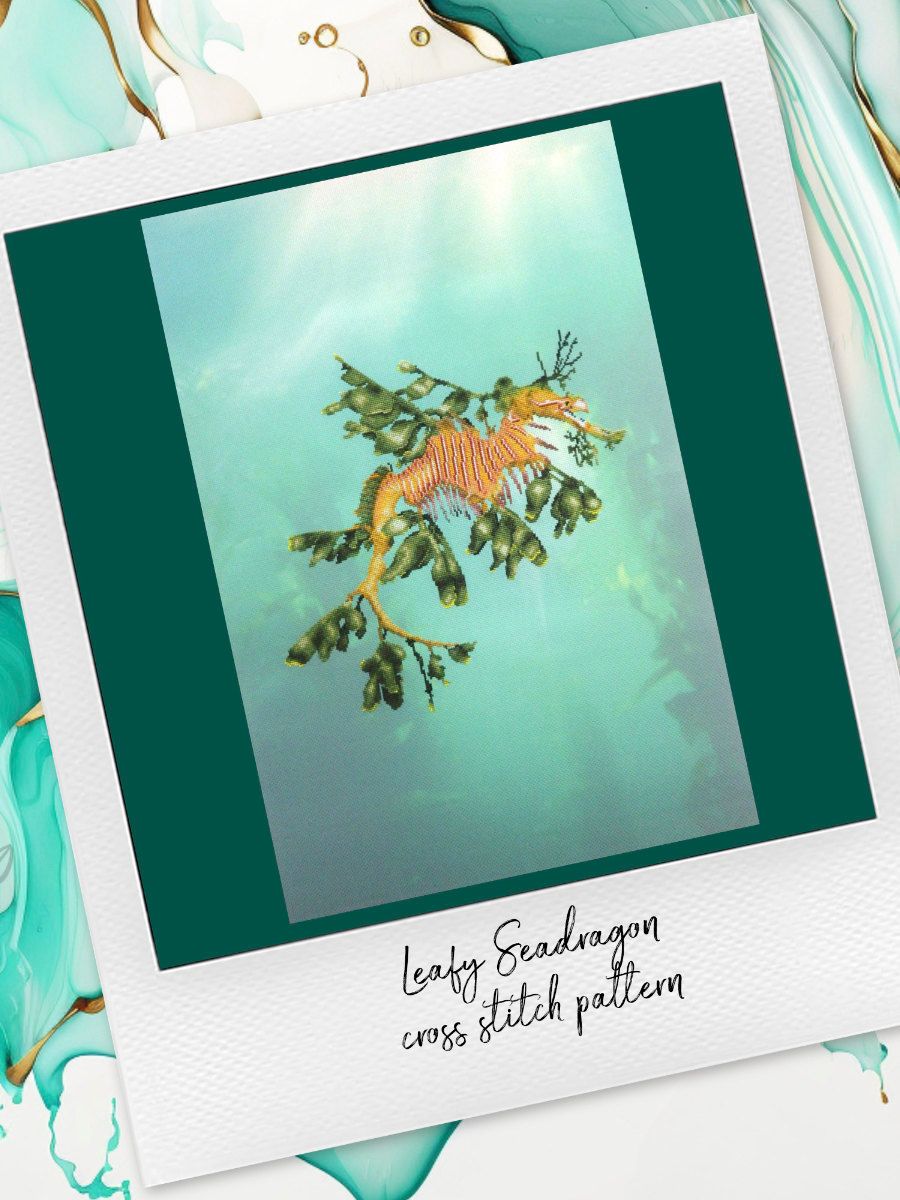 Leafy Seadragon: Marine Cross Stitch Pattern PDF product image (5)