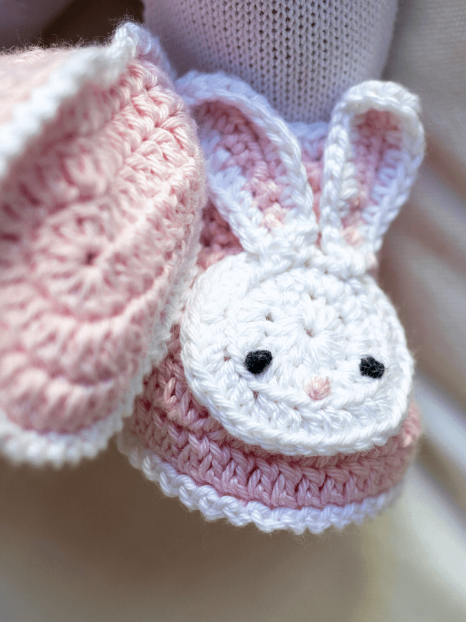 Crochet Pattern: Bunny Baby Booties product image (8)